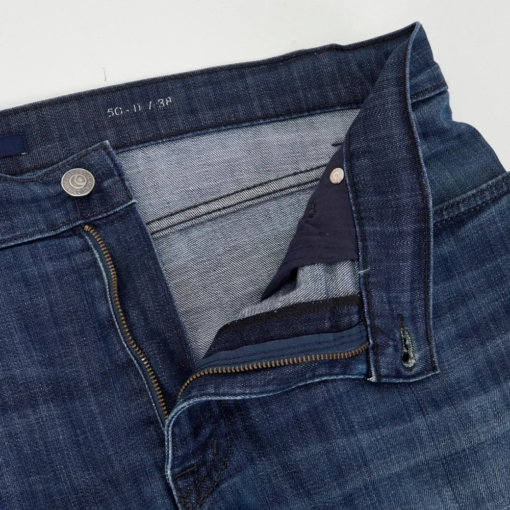 Fidelity Denim 50-11 Jeans Mens 38 Ventilator Blue Straight Leg Cott‎ Fits 38x30